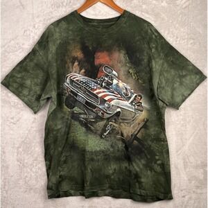 The Mountain Mens Graphic T-shirt Green XL Ronald Reagan The Liberator Heuser